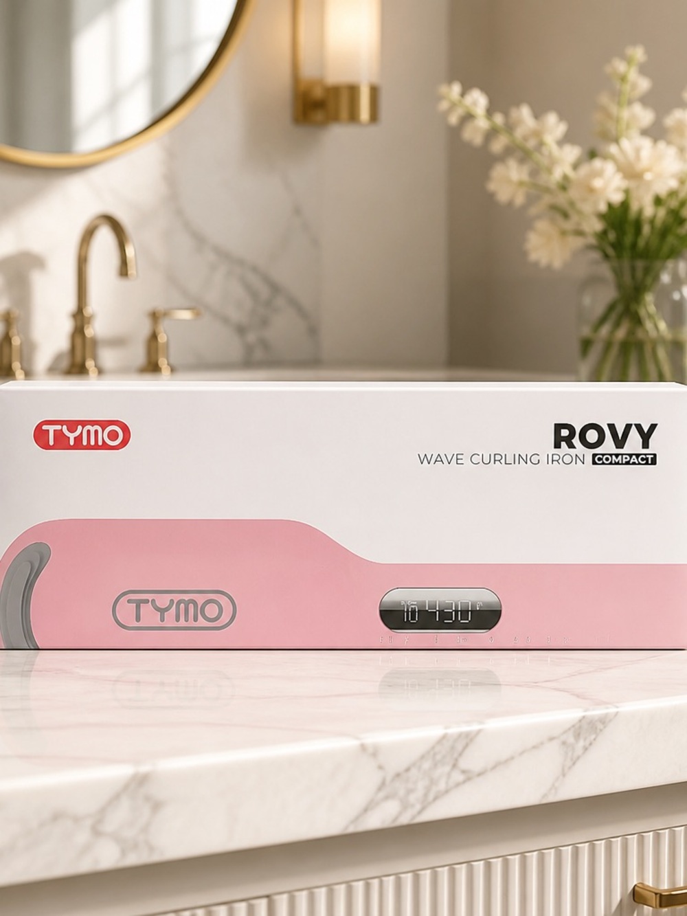 TYMO ROVY Compact Wave Curling Iron — Pink